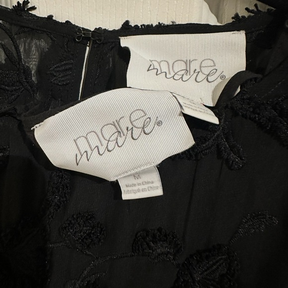 Anthropologie Black Floral Long Sleeve Dress - Picture 3 of 4